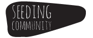 Seeding Community logo - text on seed background